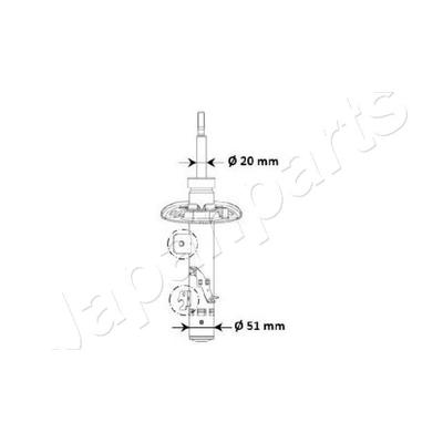 JAPANPARTS Stoßdämpfer vorne links Zweirohr für CITROËN 9815657980 9820258380 MM-00974 Image