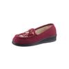 Hausschuh SCHAWOS, Damen, Gr. 39, rot (bordeaux), Textil, Schuhe