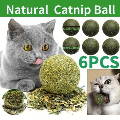 TEMU 6pcs Catnip Balls For Cat Teeth Grinding