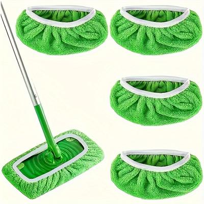 TEMU 4 Reusable Detachable Mop Cloths, Sturdy And Durable, Suitable For Cleaning Dead Corners Of Walls