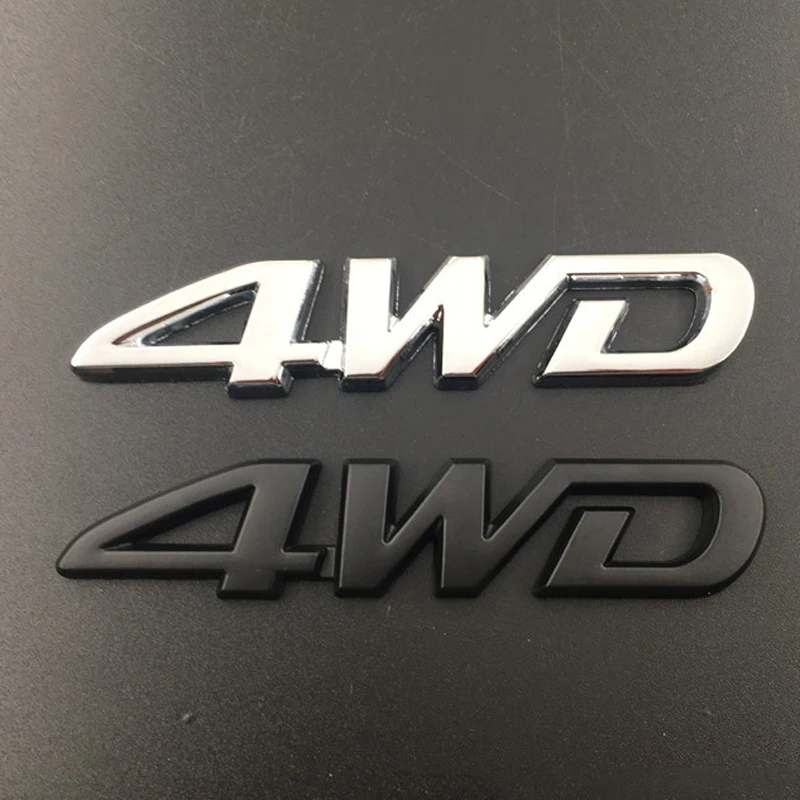 1 pz 3D metallo cromato lettere per auto logo 4WD parafango per auto lato bagagliaio posteriore emblema distintivo adesivo decalcomanie
