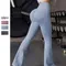 New Cross Waist Threaded Horn Seamless Yoga Pants High Waist Hip Lifting Fitness Pants Peach Hip