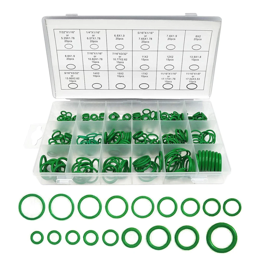 270/225 Stücke 18 Größen Universal Auto Klimaanlage O Ringe Auto Auto Reparatur Werkzeuge Gummi Klimaanlage Kältemittel Ring Set