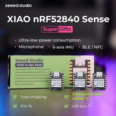 Nrf52840 xiao ble sense-seed studio xiao ble nrf52840 sense-tinyml/tensor flow Image