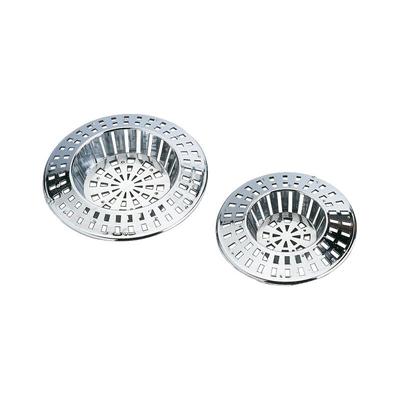 2er Set Abfluss Sieb Waschbecken Haare Spüle Stöpsel Ablauf Korb ø 6 7 cm - silber glänzend - Wenko