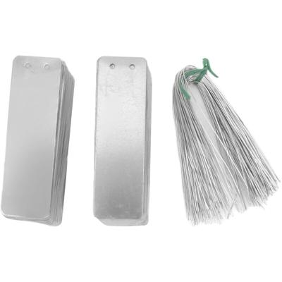 Pflanzenetiketten, 100 Stück, Aluminium Pflanzenetiketten, Doppelseitig Beschreibbare Image