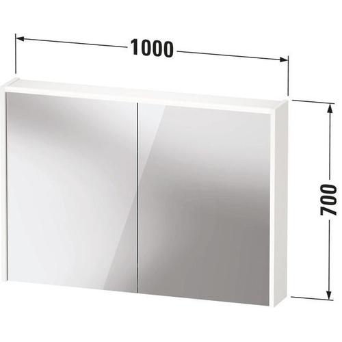 Duravit D-Code Spiegelschrank mit LED Beleuchtung Türen 2, DC7107091912000 Image