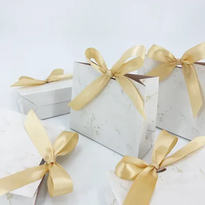 Customization Marble Style Gift Box Wedding Baby Shower Birthday Christmas Valentines Day Party