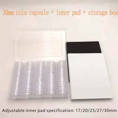 100 30mm coin capsule small round box with commemorative coin protection box Coin collection box