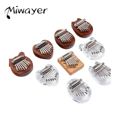 Miwayer 8 Key Kalimba Instrument Mini Musical Keyboard Thumb Piano Wooden Gifts Acrylic Thumb Piano