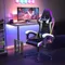 RGB Gaming Chair LED Lights Ergonomic Computer Chair Reclining PU Leather High Back Video Game Chair