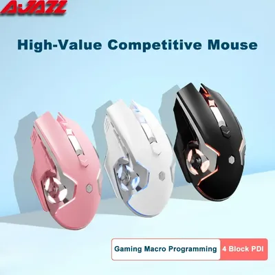 AJAZZ AJ120 Gaming Mouse Wired USB 6 Buttons 8000DPI Optical Mute E-sports Game Mouse Laptop