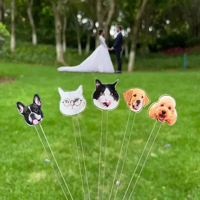 Personalized Pet Drink Stir Cocktail Stirrers Custom Dog Cat Wedding Cocktail Stirs Acrylic Party