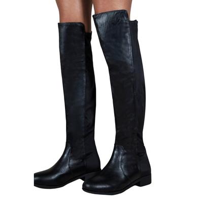 Where's That From - Damen Kniehohe Stiefel "Diem", PU (Schwarz)