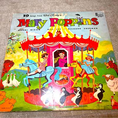 Disney Media | Disney’s Mary Poppins Vintage Vinyl Record From 1964 | Color: Black | Size: Os