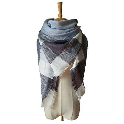 Women's Oversized Tartan Scarf - Cozy Plaid Shawl