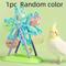 TEMU 1pc Interactive Parrot Feeding Toy, Multi-color, Outdoor Bird Attraction, Pet Training & Feeding Accessory, Enhance Bird Intelligence - Plastic Material