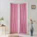 Solid Linen Blackout Rod Pocket Voile Window Curtains Panels For Glass French Garden Door 2 Panels Variation Of Colors(Pink)