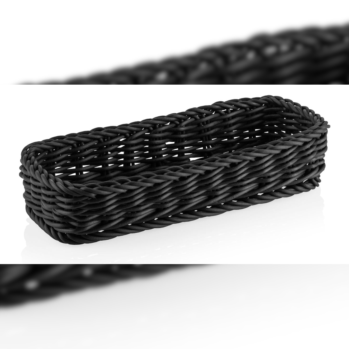 Besteckkorb Buffetkorb aus Polypropylen Schwarz BxTxH: 27x10x5 cm Image