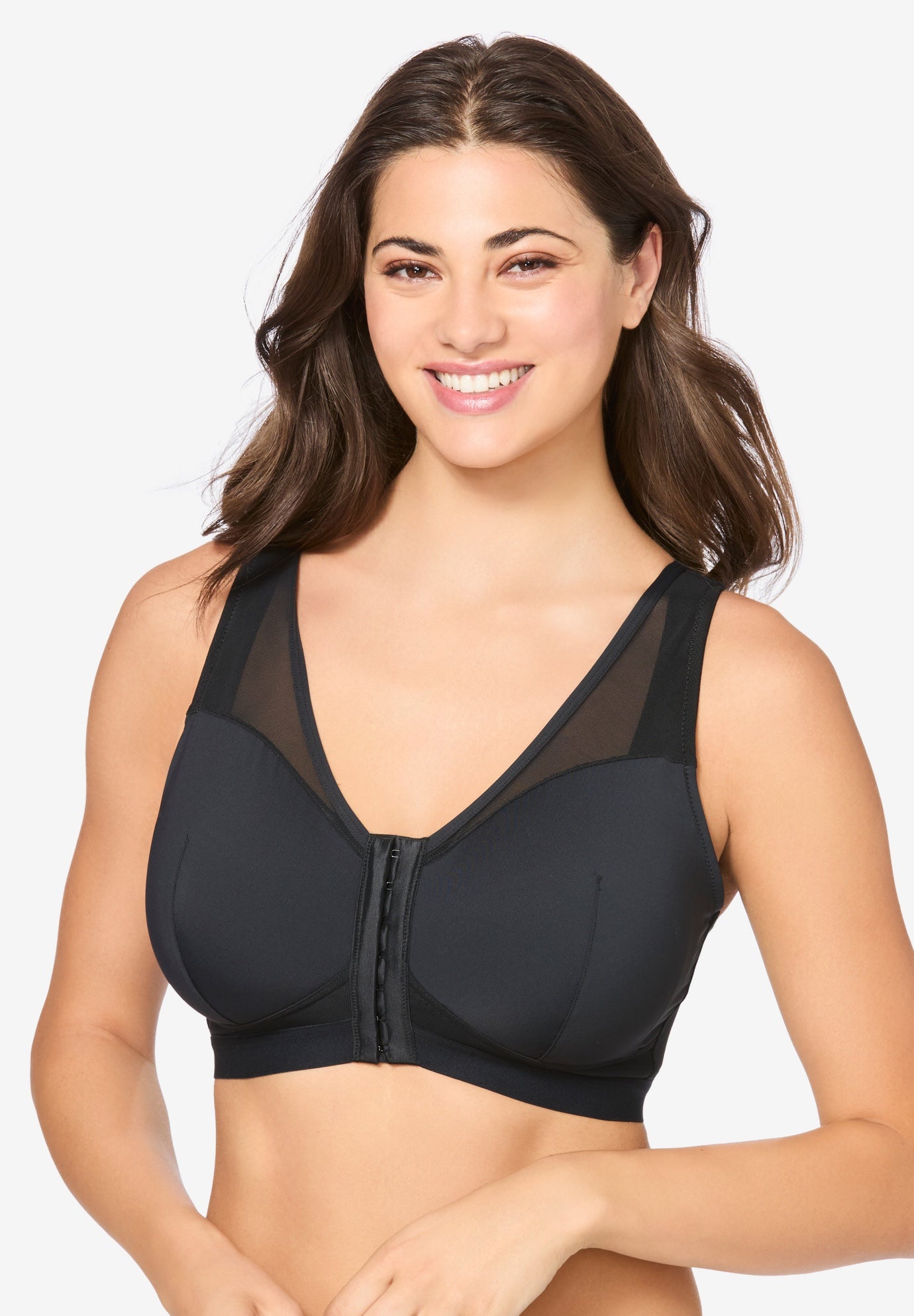 Plus Size Women's The Harper Bra by Leading Lady in Black (Size 36 C/D/DD)