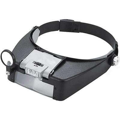 Stirnband-Lupe, Uhrmacher-Freisprechlupe mit Licht, Headset-Lupe mit LED-Licht, für Uhrmacher,