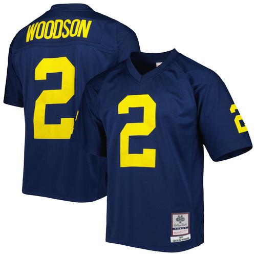 Herren-Trikot der Michigan Wolverines von Mitchell & Ness mit Charles Woodson in Marineblau