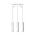 Lampe suspendue acier blanc H 100 cm