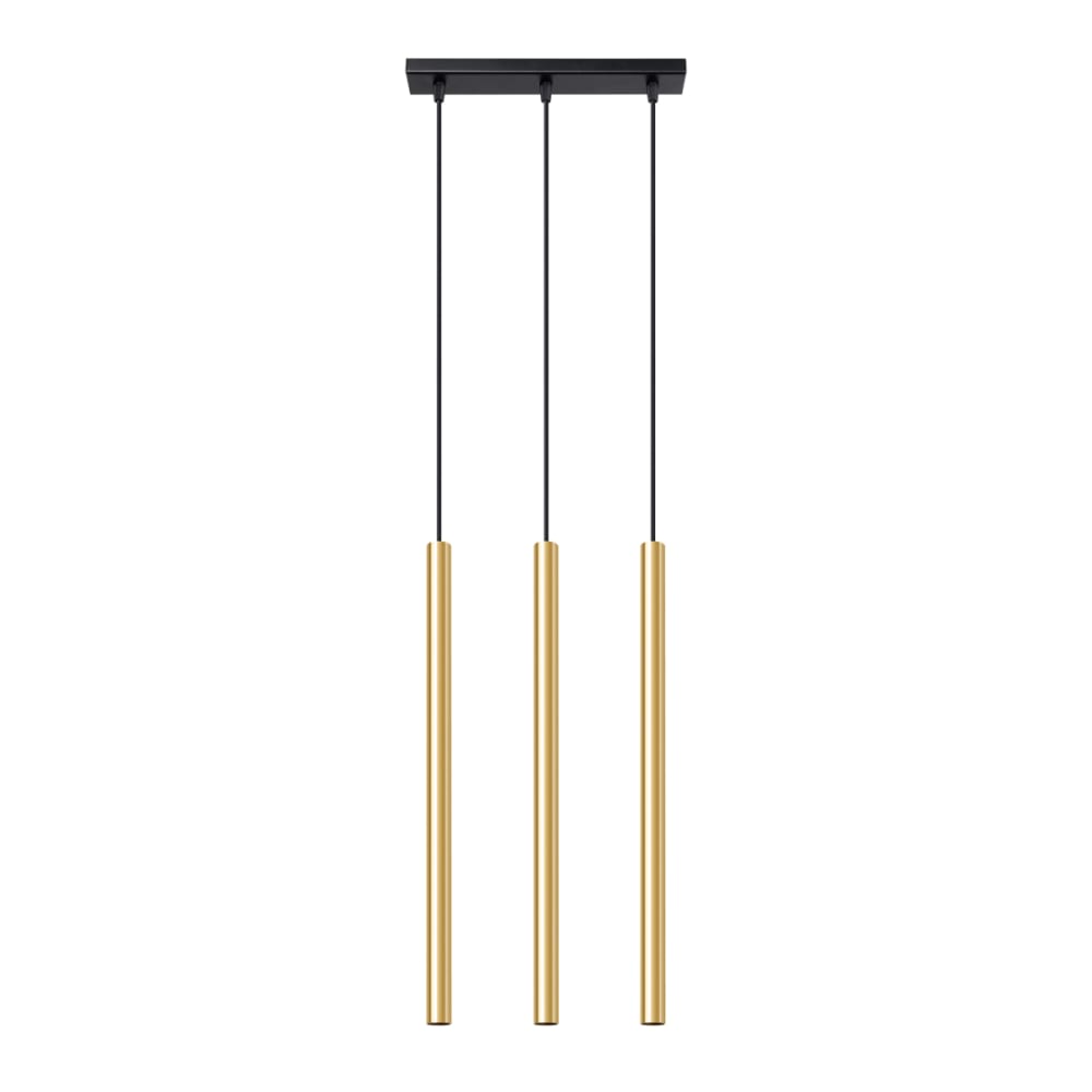 Lampe suspendue acier éclat H 52 cm