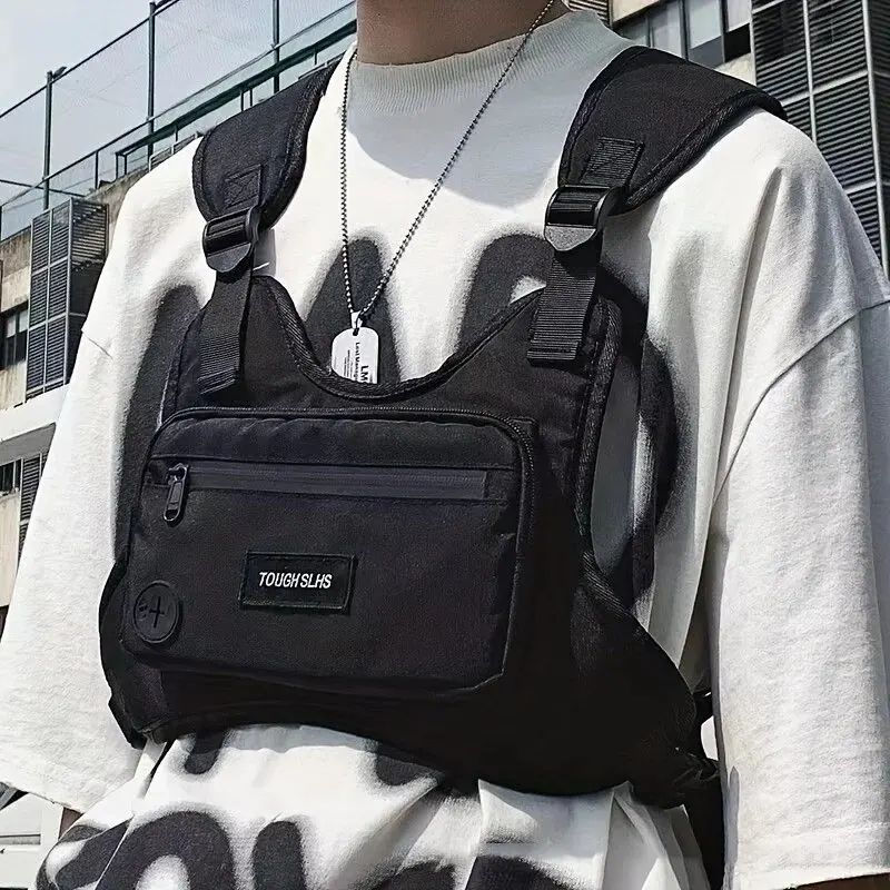 Brusttasche Taille Tasche Hip Hop Streetwear große Kapazität Sport lässig taktische Weste Taschen für Männer