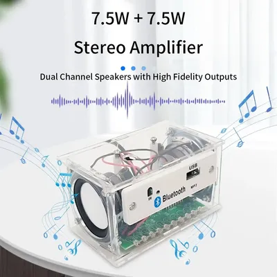 Diy 15w elektronische kit komponenten lautsprecher bluetooth lautsprecher kit löt projekt praxis löt Image