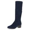 Stiefel CAPRICE, Damen, Gr. 42, XS-Schaft, blau (dunkelblau), Textil, elegant, Schuhe, Blockabsatz, Schlupfstiefel mit Stretch-XS-Schaft in schmaler Form