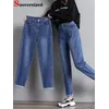 Elastische Hohe Taille Baggy Harem Jeans Frauen Casual Vintage Stretch Denim Hosen Koreanische Mode Streetwear Große Größe 33, Vaqueros Neu