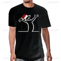La Linea The Line Divertente stampato Buon Natale Tshirt in cotone Confortevole Hip Hop Streetwear