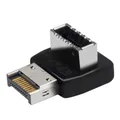 Adattatore connettore USB USB3.1 10G USB3.2 20G TYPE-E Custodia adattatore convertitore da 90 gradi Presa anteriore tipo C per scheda madre del computer
