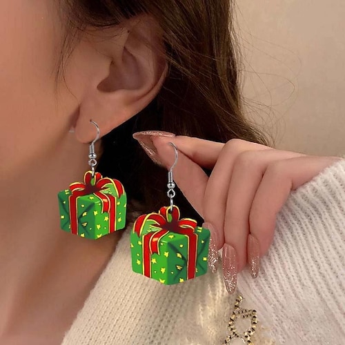 Weihnachtsmann FrauClaus Schmuck Damen Weihnachten Weihnachten Neujahr Heiligabend Ohrringe Image