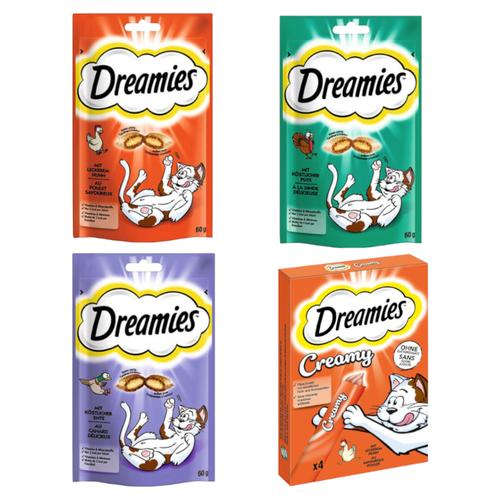 Dreamies Snacks zum Sonderpreis! - 11 x 40 g Creamy Huhn + 2 x 60 g Klassik Huhn + 2 x 60 g...