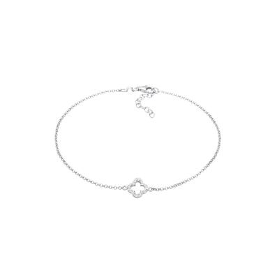 Elli Kleeblatt Zirkonia Glücksymbol Talisman 925 Silber silberfarben Damen Image