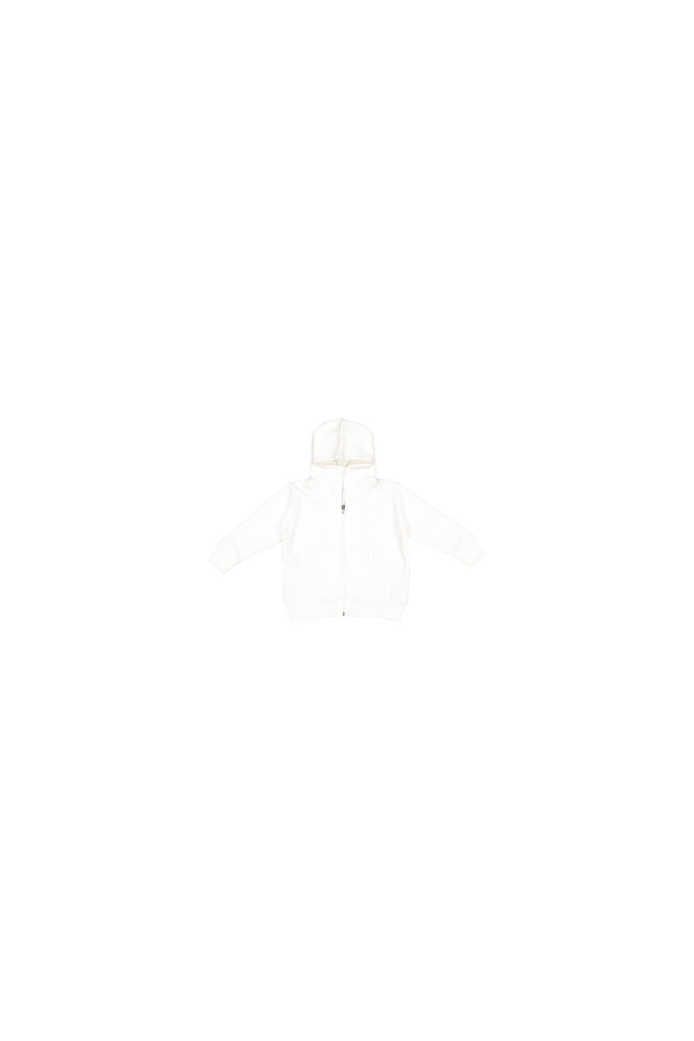 Rabbit Skins 3346 Toddler Zip Fleece Hoodie in White size 4 | Ringspun Cotton LA3346