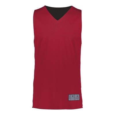 Augusta Sportswear 162 Youth Tricot Mesh Reversible 2.0 Jersey in Scarlet/Black size Small | Polyester