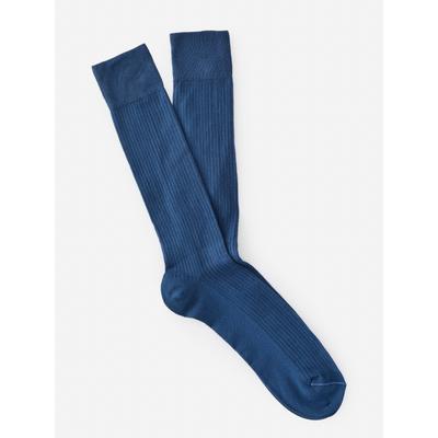 J.McLaughlin Men's Ribbed Socks Cobalt Blue | Cotton/Nylon/Spandex