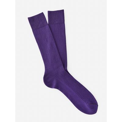J.McLaughlin Men's Ribbed Socks Purple | Cotton/Nylon/Spandex