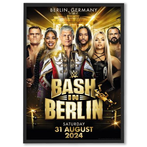 WWE Bash in Berlin Gruppenposter – gerahmt A3