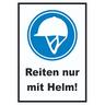 Reiten nur mit Helm Schild A5 (148x210mm)