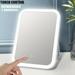 JINZHOULS LED Makeup Mirror Control 3 Brightness Vanity Mirror With LED Brightness Adjustable USB Rechargeable Beauty Mirror With Light Portable Dormitory Bedroom Desktop Beauty Mirror G