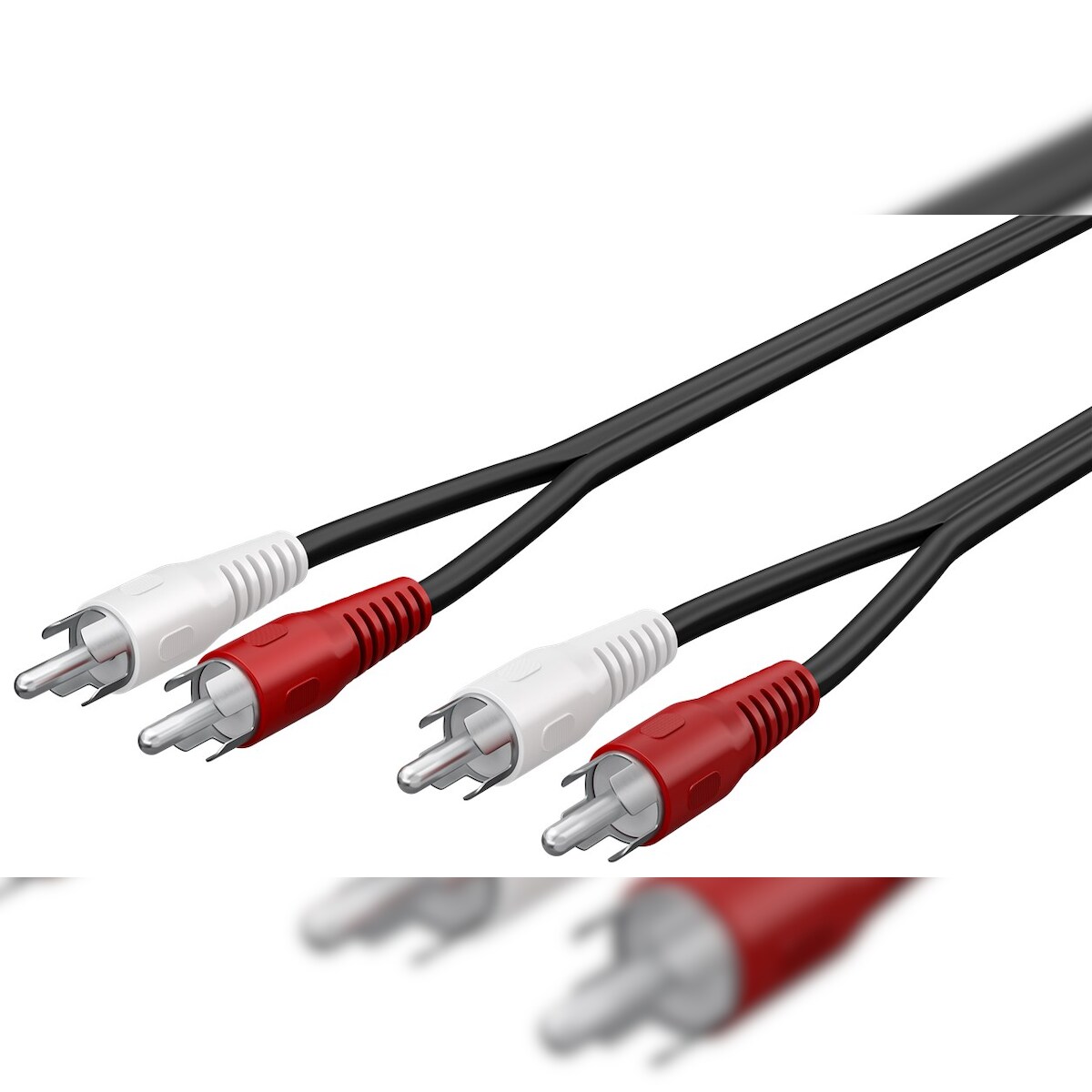 Goobay 50030 Stereo Verbindungskabel 2x Cinch, 5 m - 2x Cinch-Stecker (Audio links/rechts) > 2x Cinch-Stecker (Audio links/rechts) Image