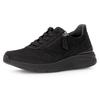 Keilsneaker GABOR ROLLINGSOFT, Damen, Gr. 41, schwarz, Nubukleder, unifarben, casual, Schuhe Sneaker, Freizeitschuh, Halbschuh, Schnürschuh, Logoschriftzug an der Ferse