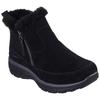 Winterboots SKECHERS "EASY GOING-COOL ZIP", Damen, Gr. 36, schwarz, Leder, Textil, unifarben, casual, Schuhe, Winterschuh, Reißverschlussstiefel mit 3M Scotchgard-Imprägnierung