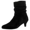 Stiefelette ANISTON SHOES, Damen, Gr. 39, schwarz, Microfaser, Textil, Veloursleder, elegant, Schuhe, Boots mit slouchy Schaft - NEUE KOLLEKTION