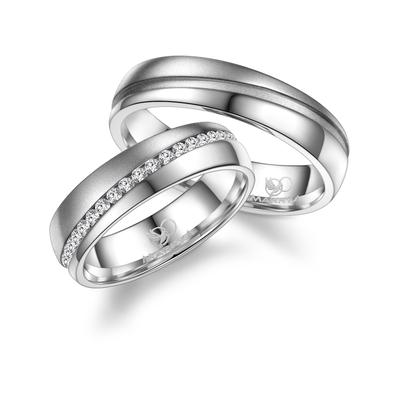 Trauring MARRYA "Edelstahl Ringe Trauringe Eheringe Partnerringe" Gr. 72, silber (herren ring, silber), Fingerringe, Dam