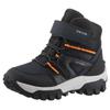 Winterboots GEOX "J HIMALAYA BOY B ABX", Kinder, Gr. 41, blau (navy, schwarz, orange), Textil, Lederimitat, kontrastfarbene Details, casual, Schuhe, Snowboots, Klettstiefel, Kindergartenschuh mit Profillaufsohle